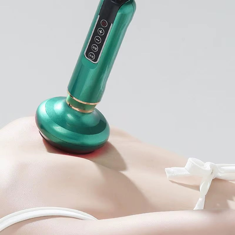 Premium Adjustable Electric Cupping Massager - 12 Levels of Anti-Cellulite Scraping for Body Slimming and Relaxation