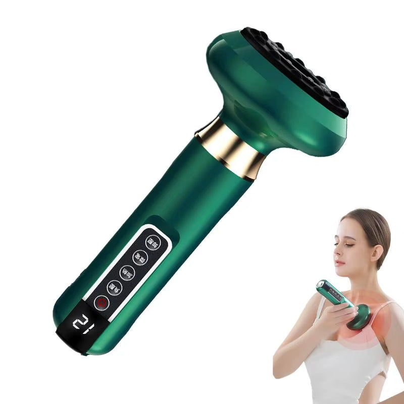 Premium Adjustable Electric Cupping Massager - 12 Levels of Anti-Cellulite Scraping for Body Slimming and Relaxation